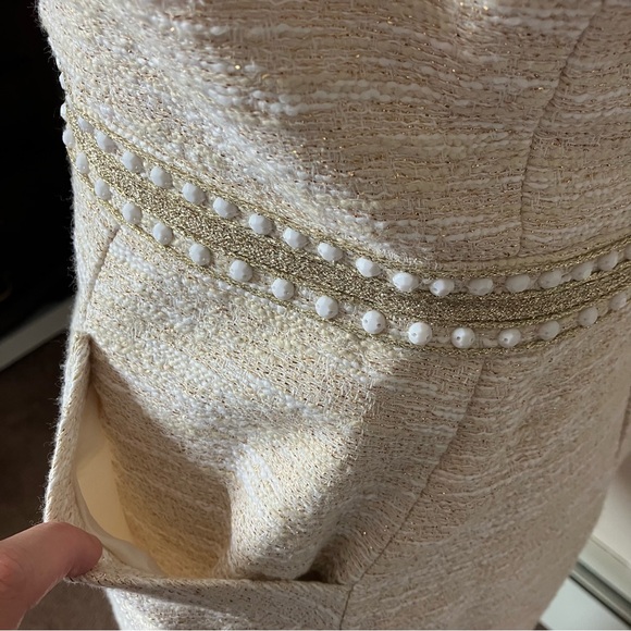 Lilly Pulitzer Dana Shift Gold Metallic Resort Boucle Dress size 8 - Picture 4 of 12